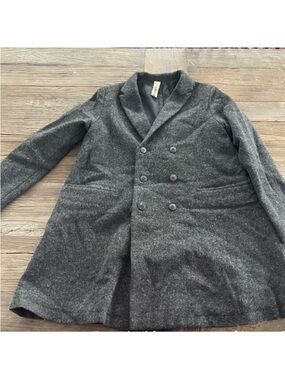 Women's Double-Breasted Gray Coat